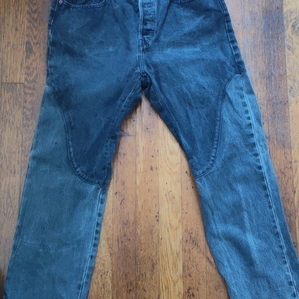 Black And Grey Two-Tone Levi Denim Jeans